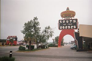 Sign outside the South of the Border Motor res...