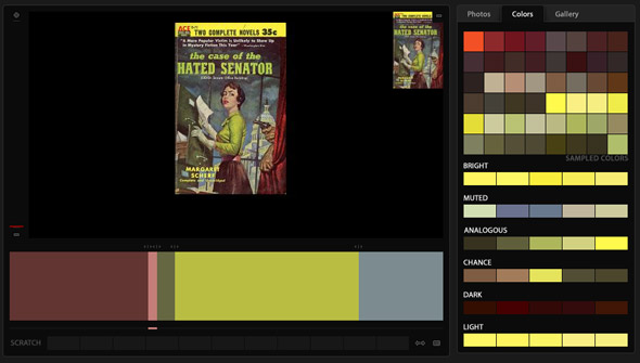 Color analysis of a book cover