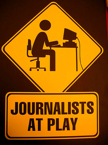 journalists at play