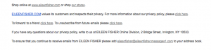 Eileen Fisher: email message options