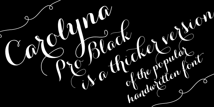 Carolyna Black font