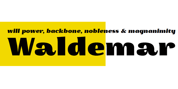 Waldemar font