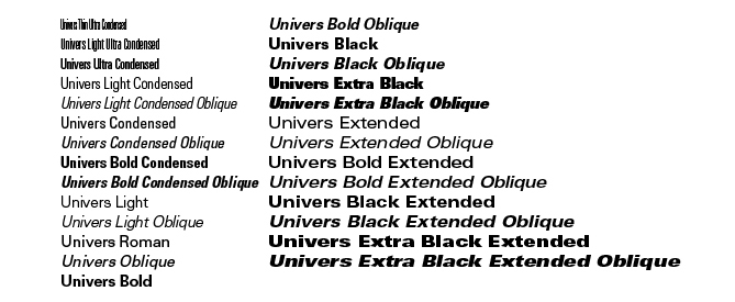 Univers Font Family Free Mac