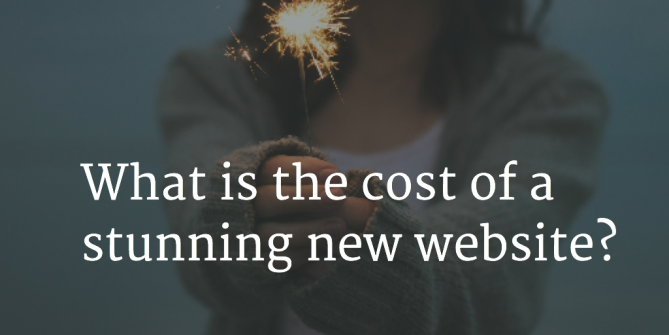 what is the cost of a stunning new website - sparkler image